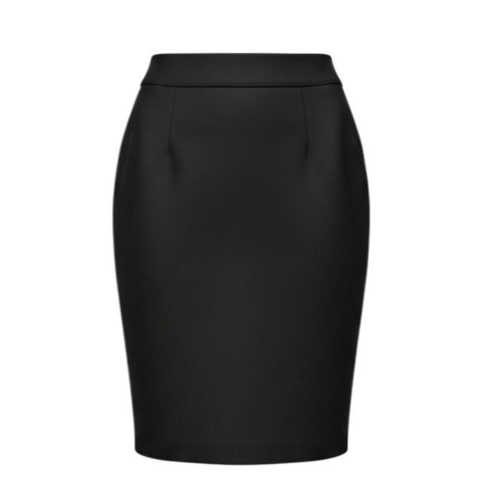 Banana Republic Skirt Corpcore Pencil Straight Sz 6 Black Cotton Stretch